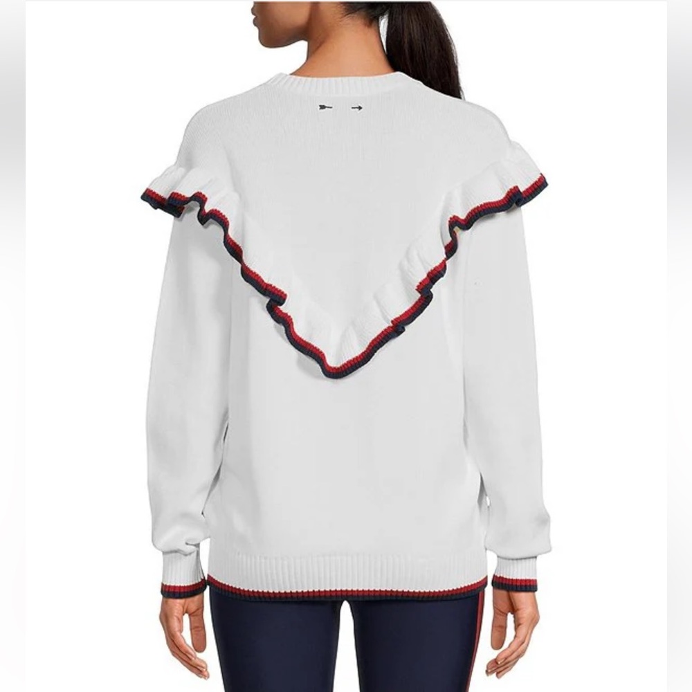 NEW The Upside Columbia Boo Frill Knit Top Cotton Sweater Sz M - Picture 2 of 10